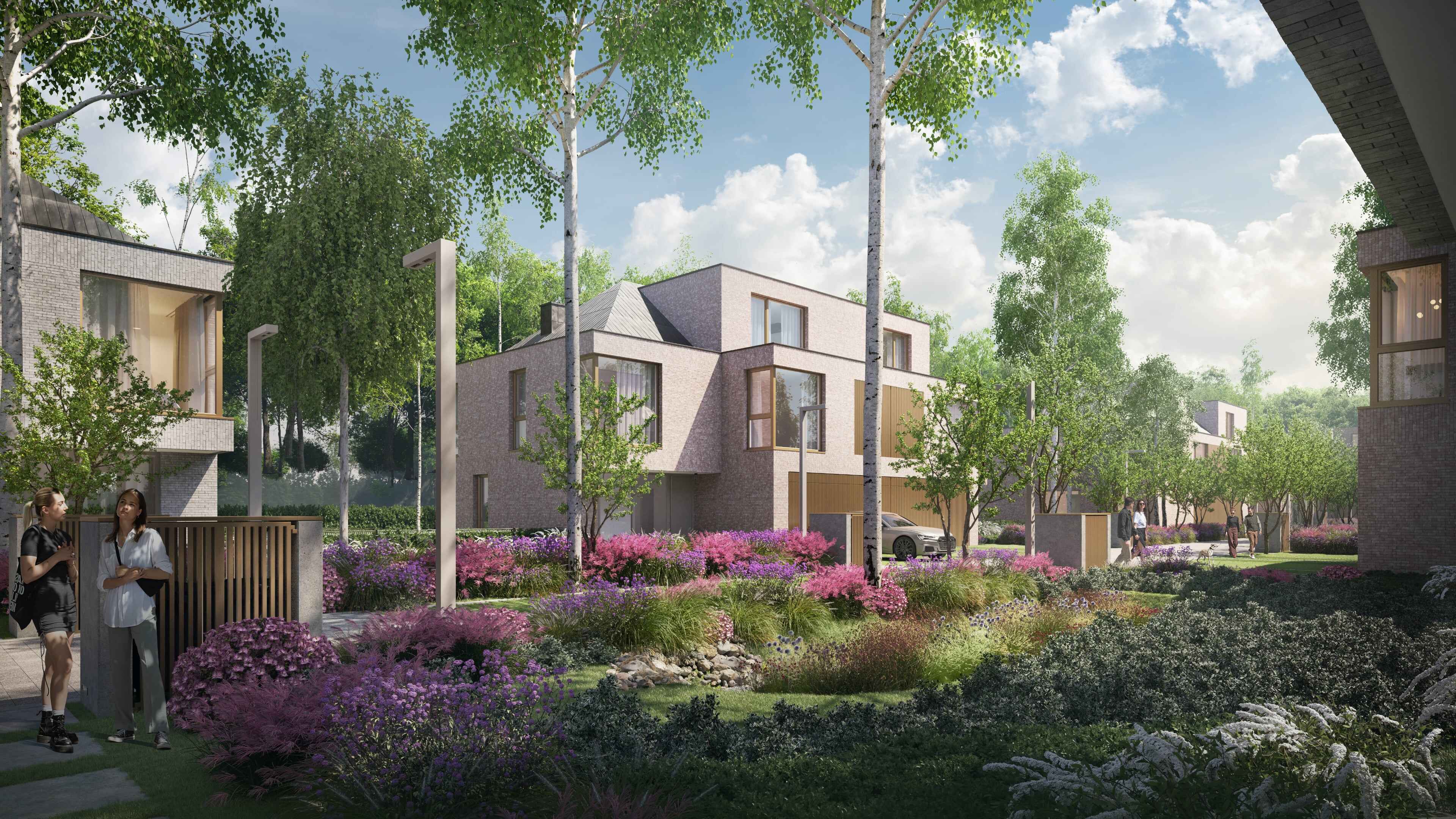 Wizualizacja willi Wiedeńska Residence z ogrodem